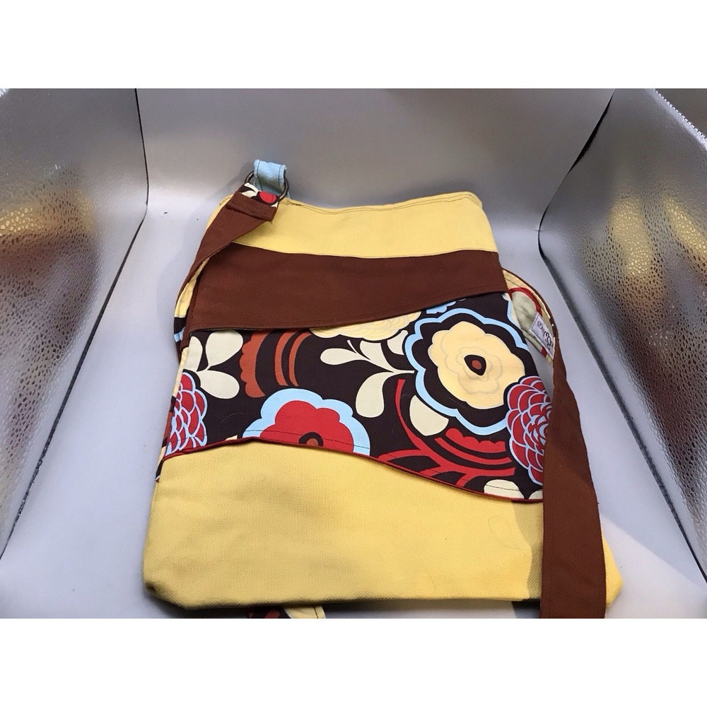 Floral Thunk & Jings Canvas Tote‎ Bag 10" X 15"